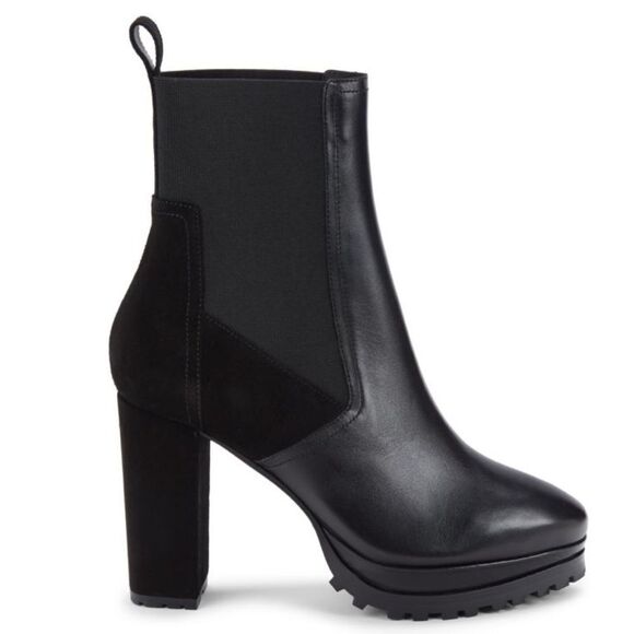 AllSaints | NEW Sahara Block Heel Leather Ankle Boots Size 7 - Picture 1 of 12